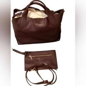 Paolina NWT Genuine Pebbled Leather Shoulder Bag W/Coin P Dust Bag ShoulderStrap